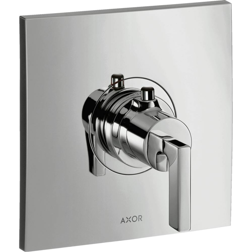 Axor Citterio Thermostatic Trim HighFlow with Lever Handle in Brushed Black Chrome