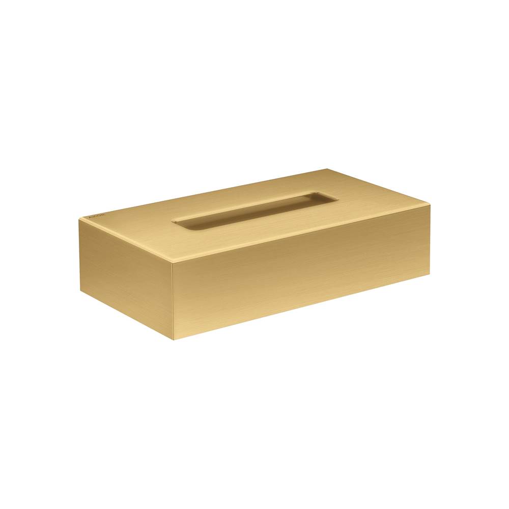 Axor Universal Circular Tissue Box in Brushed Gold Optic