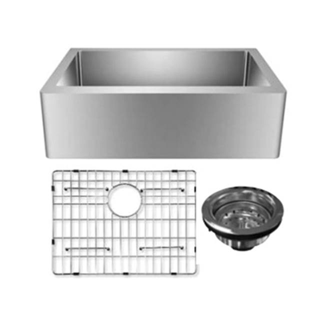 Barclay Adelphia 27''Gold Ss Farmr Sink W/Gold Wiregrid And Strainer