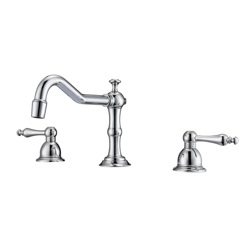 Barclay Roma 8''cc Lav Faucet, withHoses, Metal Lever Handles, CP