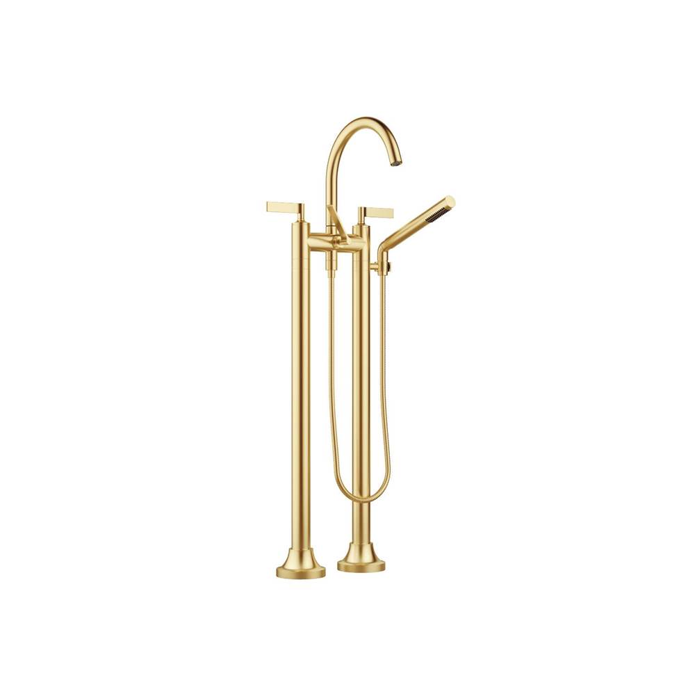 Dornbracht VAIA Two-Hole Tub Mixer For Freestanding Installation With Hand Shower Set In Brushed Durabrass