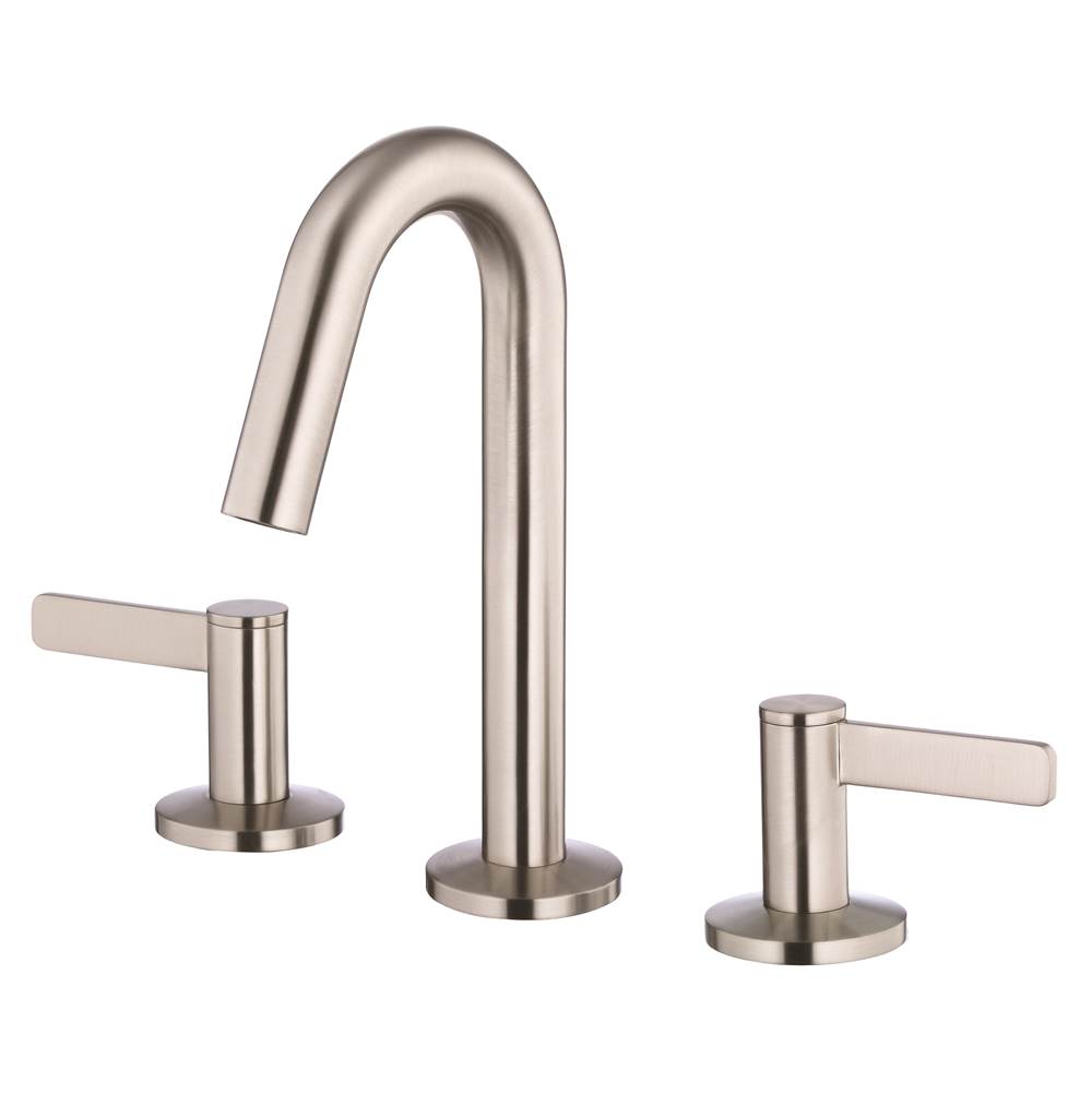 Gerber Plumbing Amalfi Trim Line 2H Widespread Lavatory Faucet w/ Metal Touch Down Drain 1.2gpm Brushed Nickel