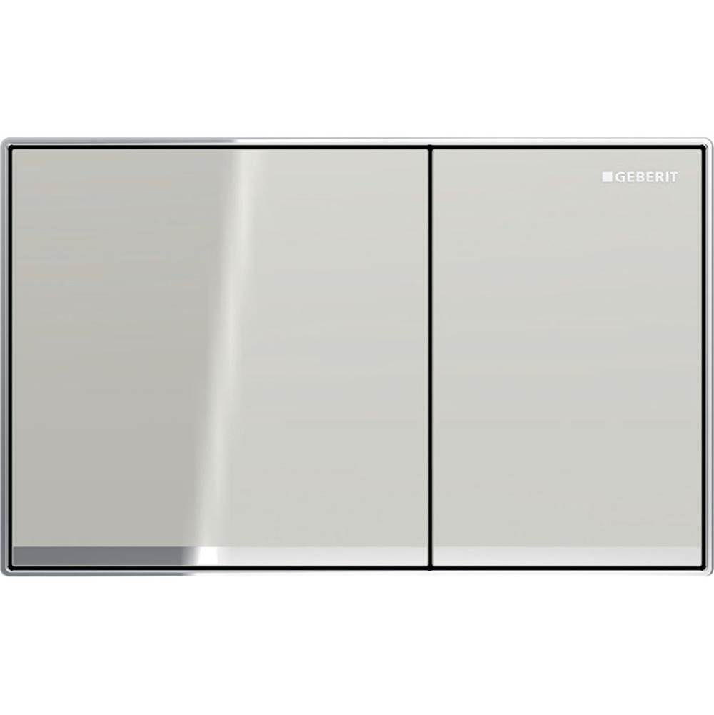 Geberit Geberit actuator plate Sigma60 for dual flush, surface-even: sand grey, mirrored, bright chrome-plated