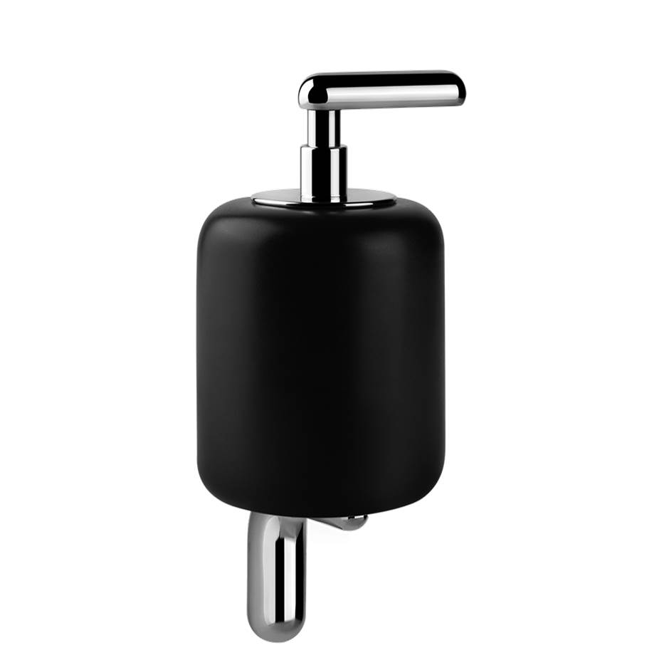 Gessi Wall-Mounted Ceramic Liquid Soap Dispenser - Black Gres