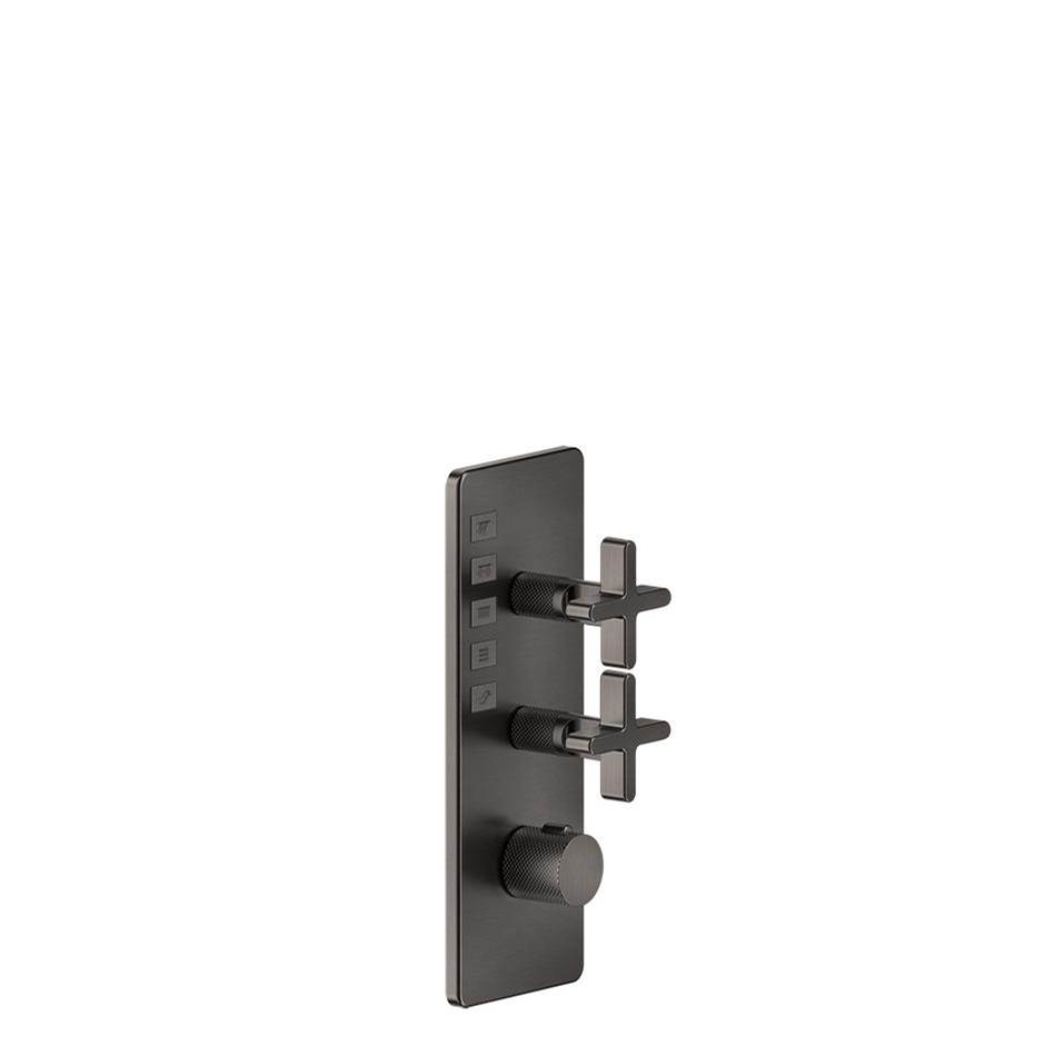 Gessi Trim Parts Only External Parts For 5-Way Thermostatic Diverter With Volume Control - Cross Handles