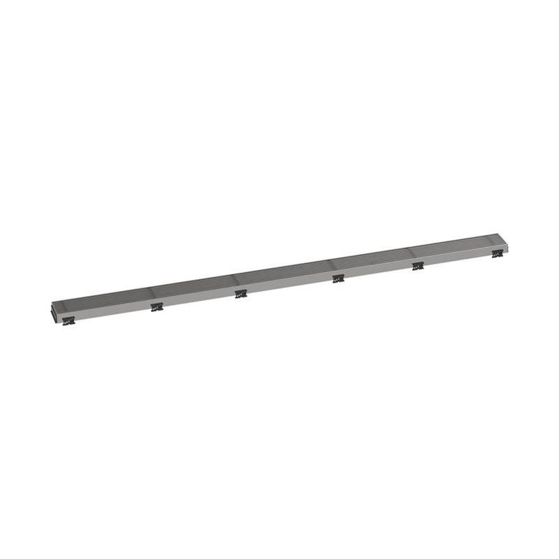 Hansgrohe RainDrain Match Trim Boadwalk 47 1/4'' with Height Adjustable Frame in Brushed Stainless Steel