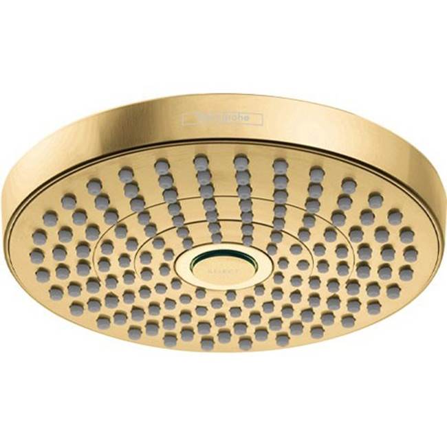 Hansgrohe Croma Select S Showerhead 180 2-Jet, 1.8 GPM in Brushed Gold Optic