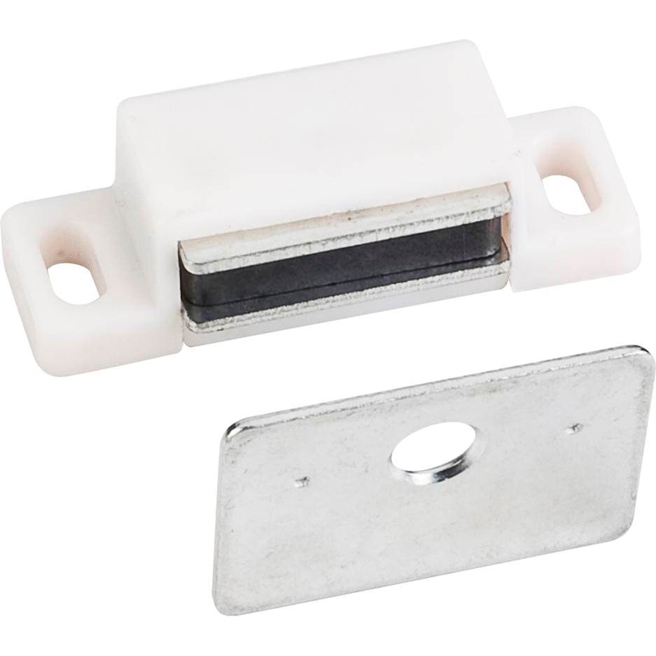 Hardware Resources 15 lb White Single Magnetic Catch with Zinc Strike