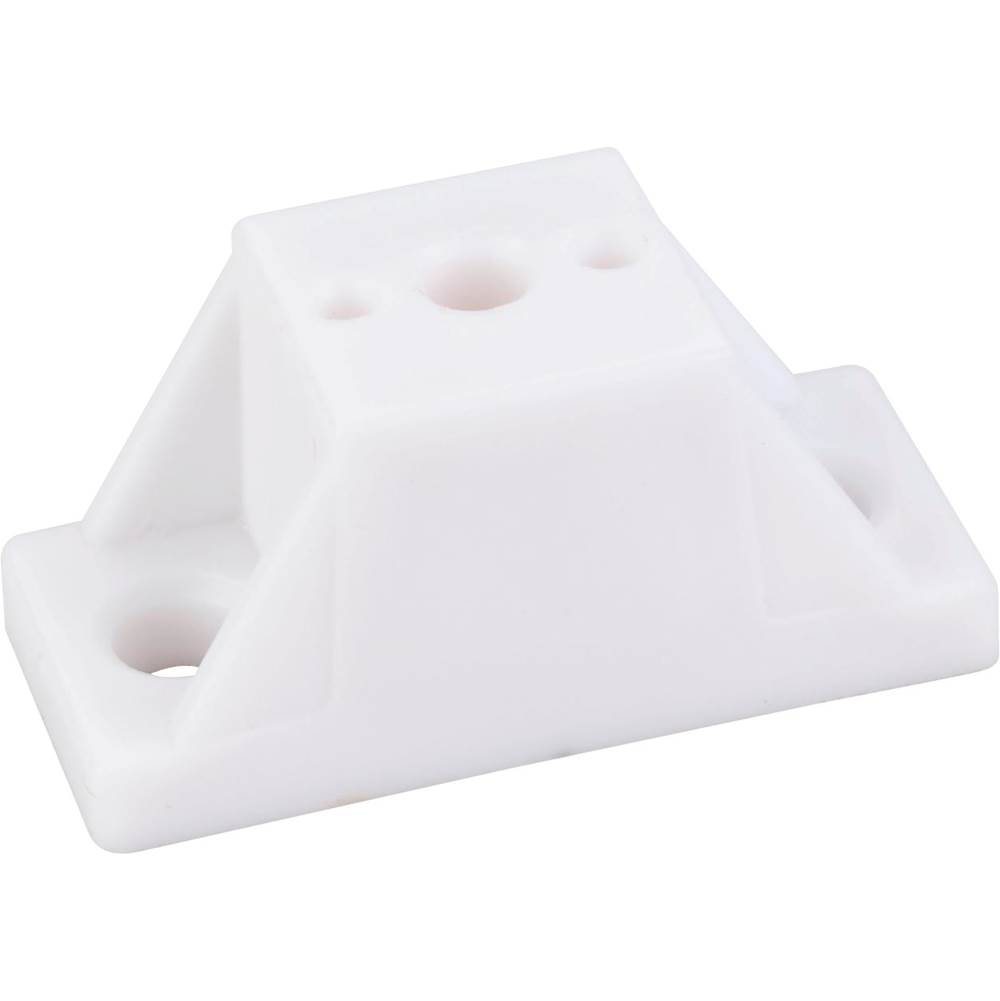 Hardware Resources White 7/8'' Spacer x 1-7/8'' Overall Width - Holes are 1-3/8'' Center to Center