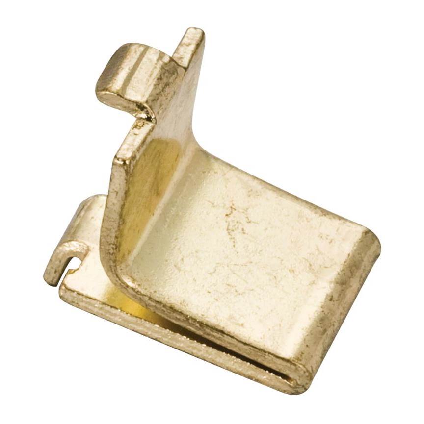 Hardware Resources Brass Plated Shelf Clip, Retail Pack