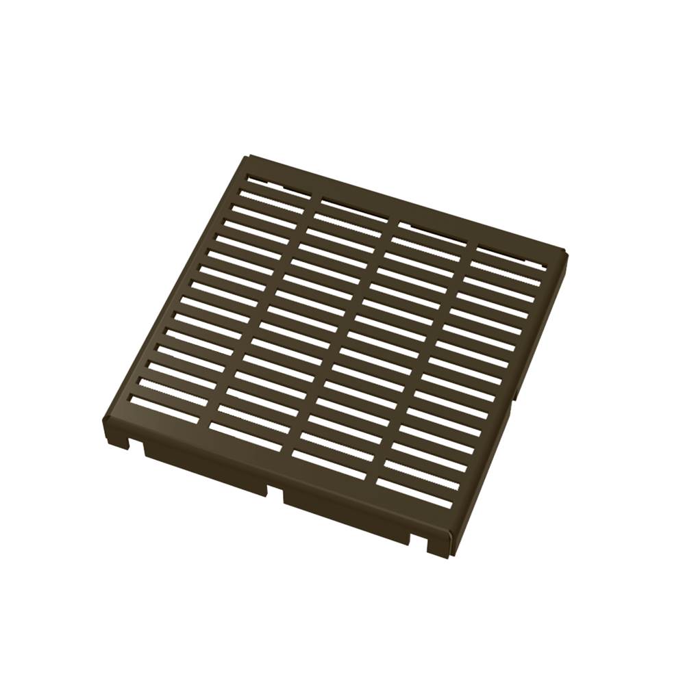 Infinity Drain 5''x5'' LQ5 Lines Pattern Top Plate in Oil Rubbed Bronze