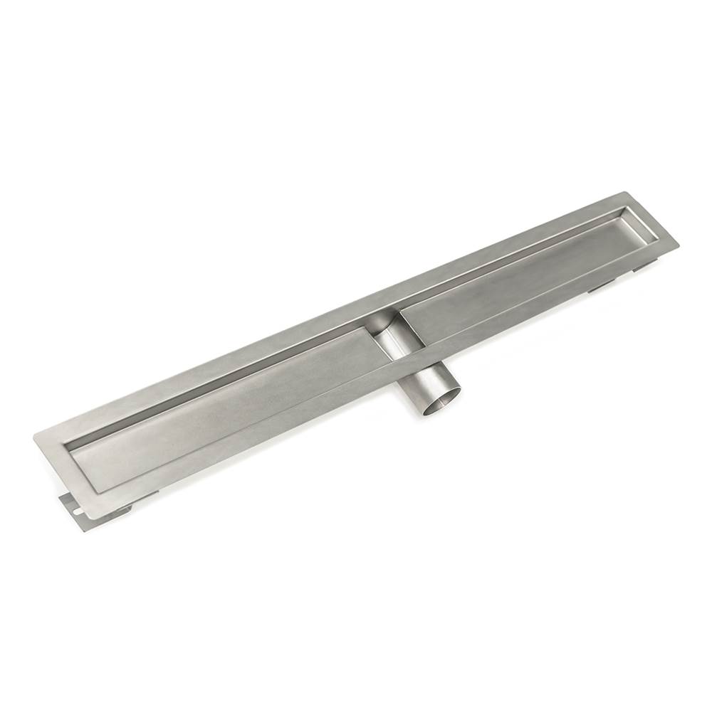 Infinity Drain 32'' Stainless Steel Side Outlet Channel for FT Series with 2'' No Hub Outlet