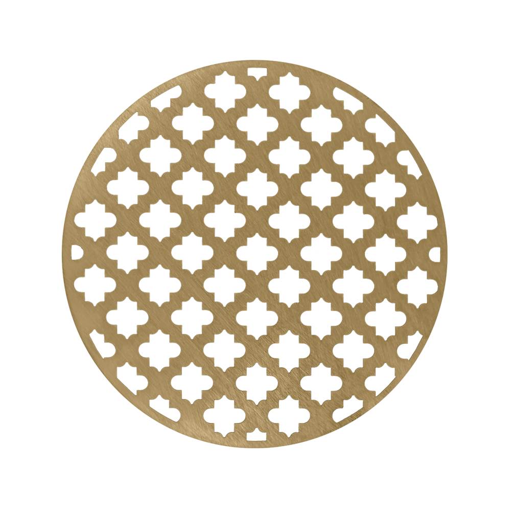 Infinity Drain 5'' Round Moor Pattern Decorative Plate for RM 5, RMD 5, RMDB 5 in Satin Bronze