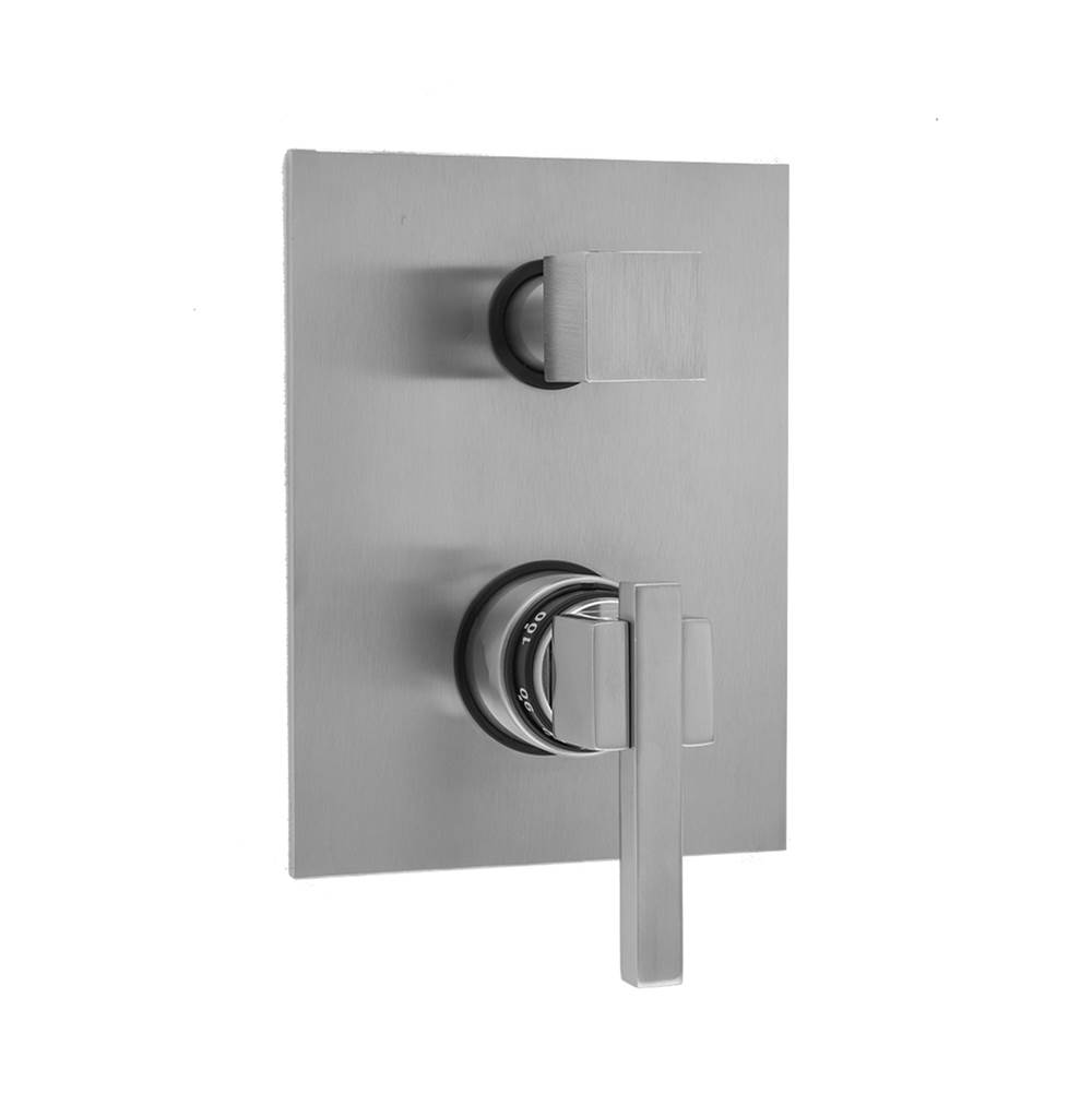 Jaclo Rectangle Plate with CUBIX® Lever Thermostatic Valve with Cube Built-in 2-Way Or 3-Way Diverter/Volume Controls (J-TH34-686 / J-TH34-687 / J-TH34-688 / J-TH34-689)