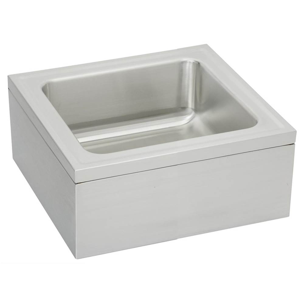 Just Manufacturing Stainless Steel 25'' x 23'' x 8'' Single Bowl Floor Mount Service Sink Package