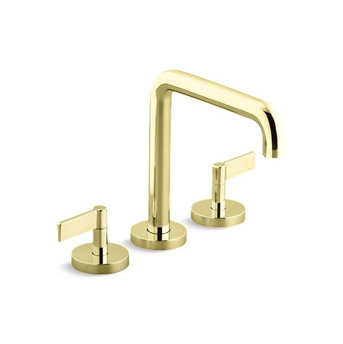 Kallista One™ Deck-Mount Bath Faucet, Tall Spout, Lever Handles