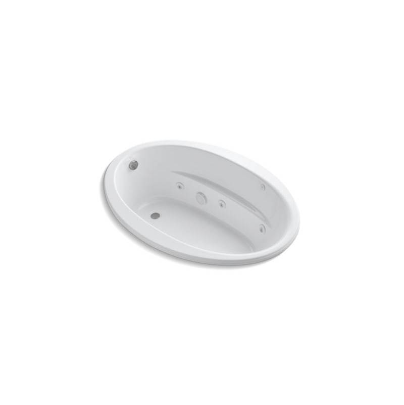 Kohler Sunward® 60'' x 42'' drop-in whirlpool bath with Bask® heated surface and end drain