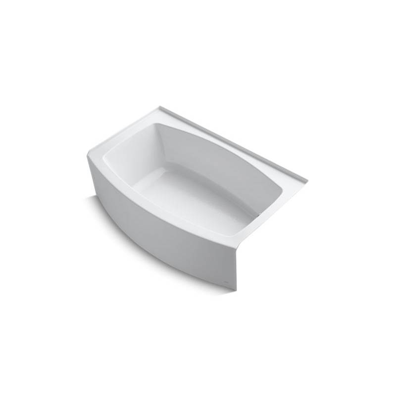 Kohler Expanse® 60'' x 32'' alcove bath with curved integral apron and right-hand drain