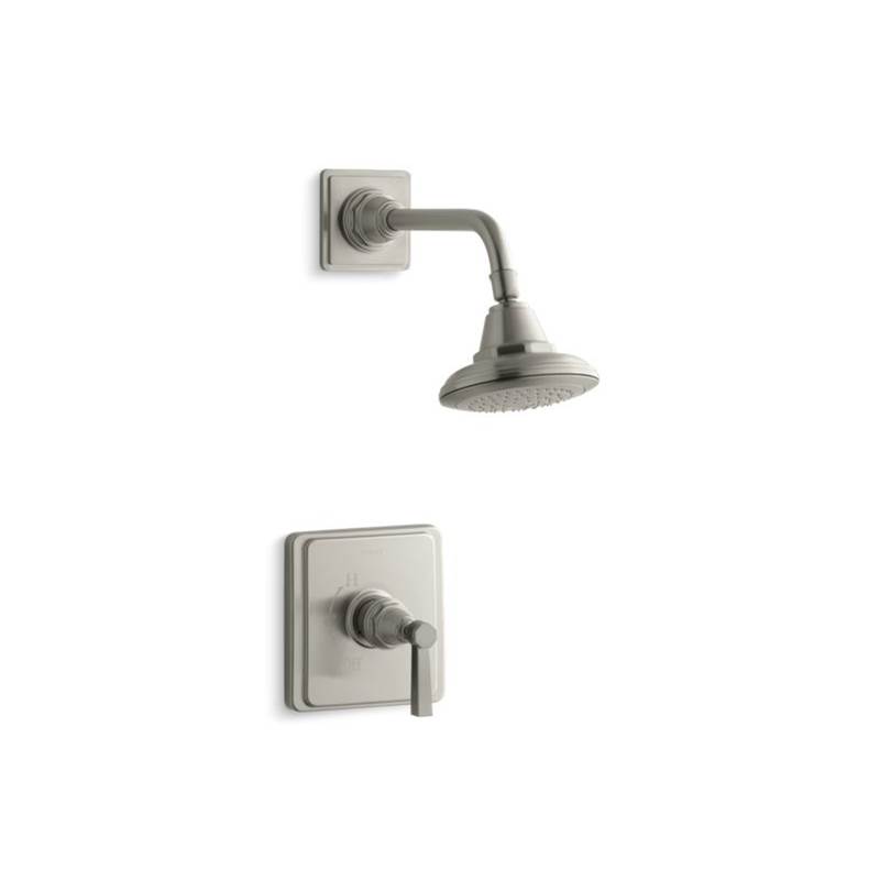 Kohler Pinstripe® Pure Rite-Temp® shower valve trim with lever handle and 2.5 gpm showerhead