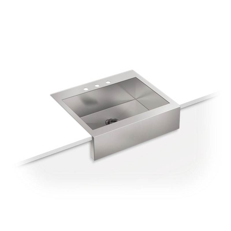 Kohler Vault™ 29-3/4'' x 24-5/16'' x 9-5/16'' top-mount single-bowl stainless steel farmhouse kitchen sink for 30'' cabinet