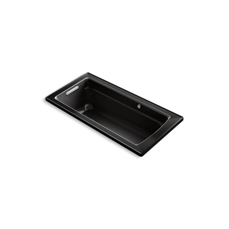 Kohler Archer® 66'' x 32'' drop-in Heated BubbleMassage™ air bath with Bask® heated surface