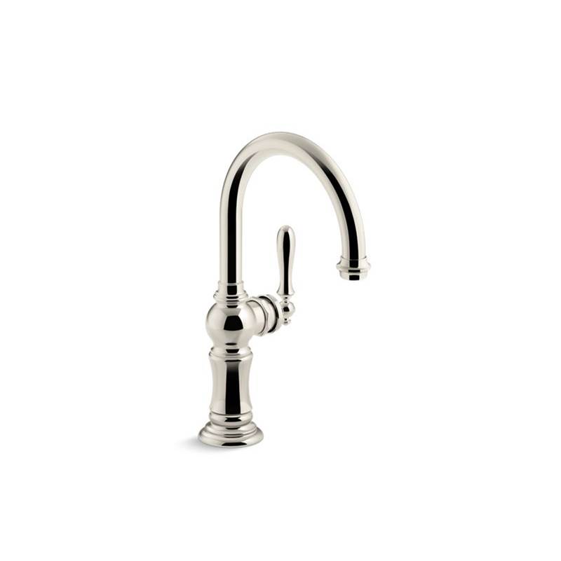 Kohler Artifacts® single-handle bar sink faucet with 13-1/16'' swing spout, Arc spout design
