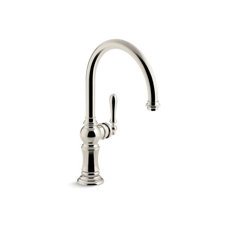 Kohler Artifacts® single-handle kitchen sink faucet with 14-11/16'' swing spout, Arc spout design