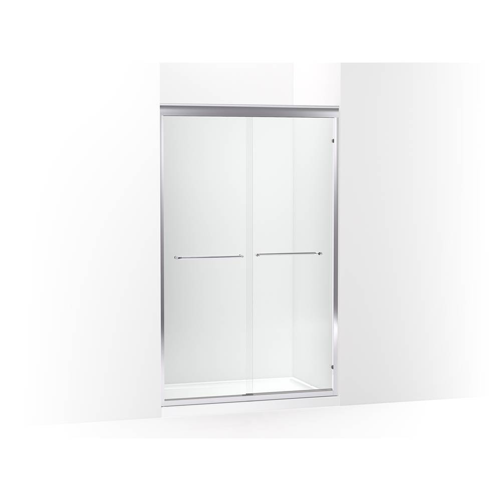 Kohler Fluence® 44-1/2'' - 47-1/2'' W x 75-23/32'' H sliding shower door with 1/4'' thick Crystal Clear glass