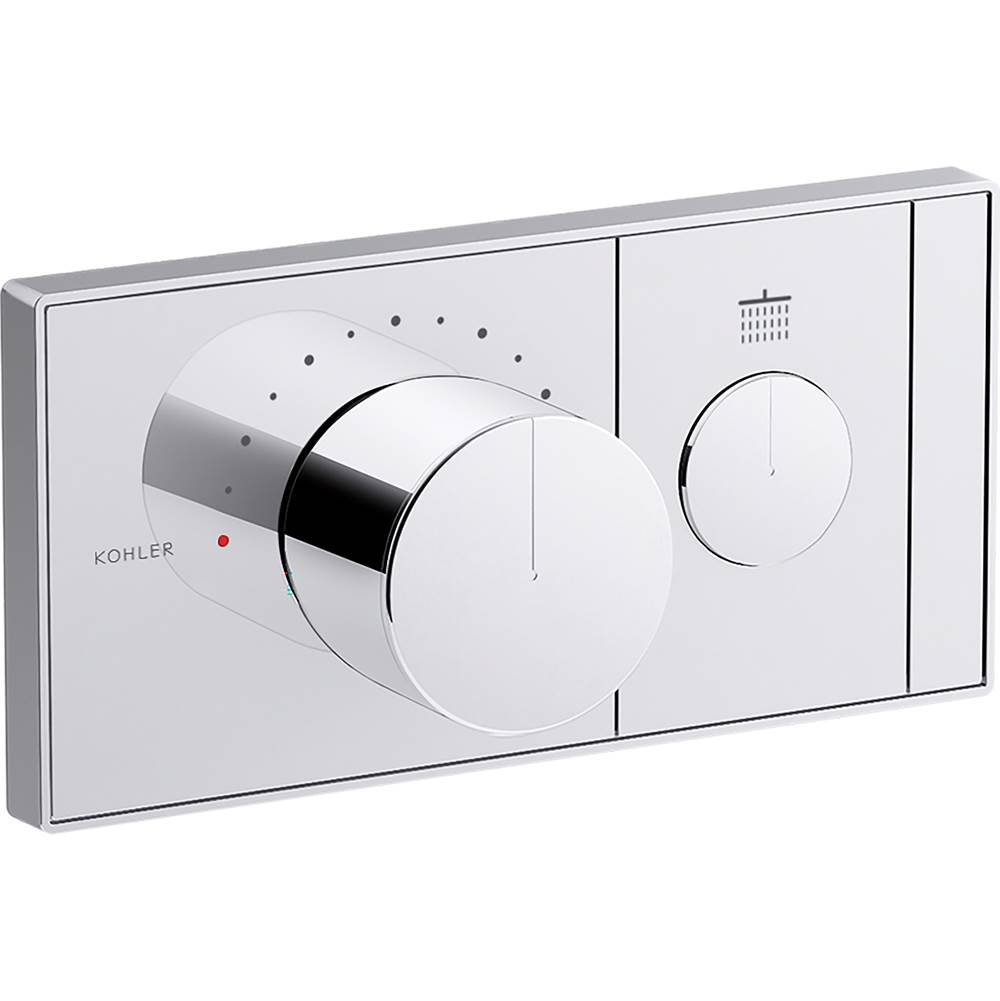 Kohler Anthem One-Outlet Thermostatic Valve Control Panel With Recessed Push-Button