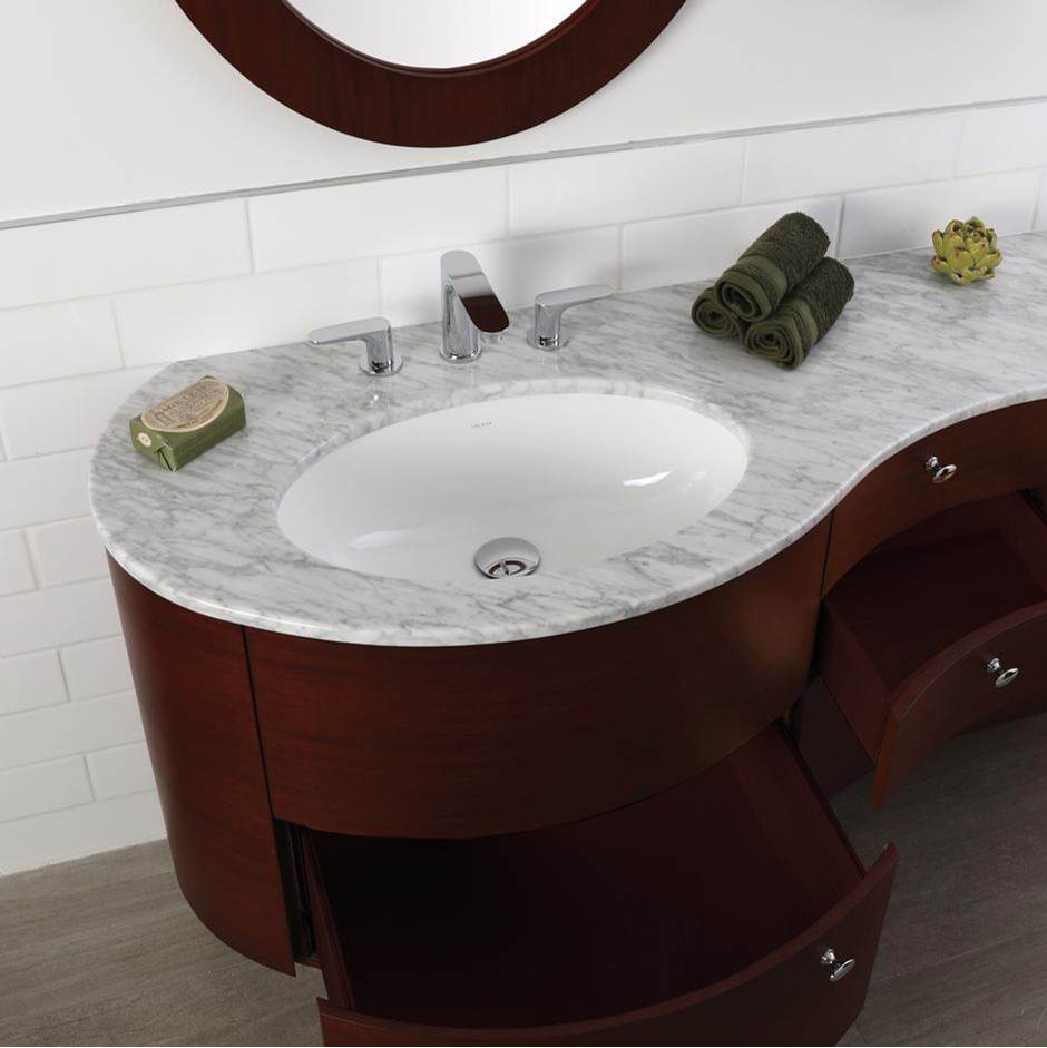 Lacava Countertop for vanity FLO-F-48R, with a cut-out for Bathroom Sink 33LA, DX and SX.