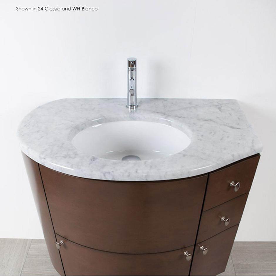 Lacava Countertop for vanity FLO-F-36R, with a cut-out for Bathroom Sink 33LA, DX and SX.