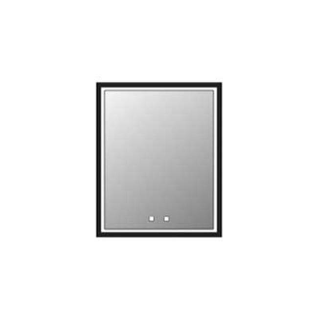 Madeli Illusion Lighted Mirrored Cabinet , 24X30''Right Hinged-Recessed Mount, Brus. Nickel Frame-Lumen Touch+, Dimmer-Defogger-2700/4000 Kelvin