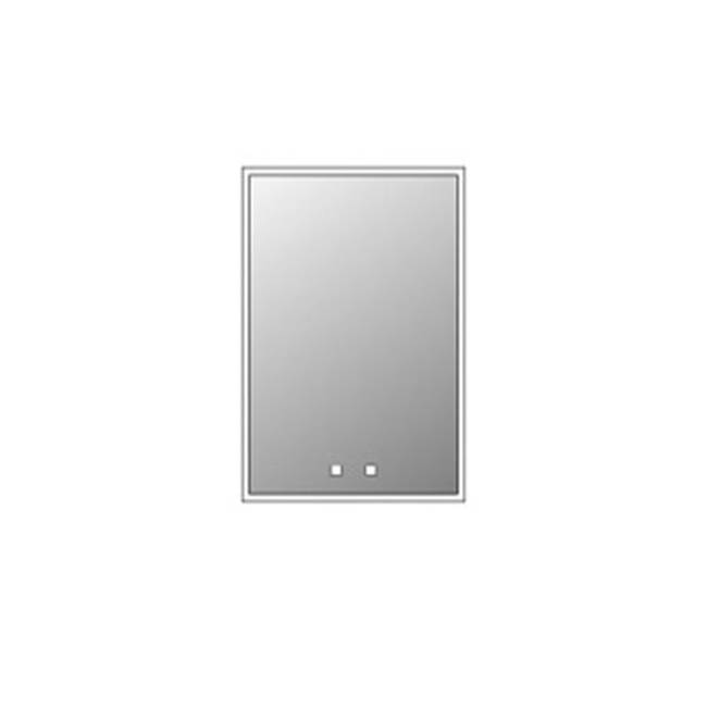Madeli Vanguard Lighted Mirrored Cabinet , 19X35''-Right Hinged-Surface Mount, Mirrored Side Kit - Lumen Touch+, Dimmer-Defogger-2700/4000 Kelvin