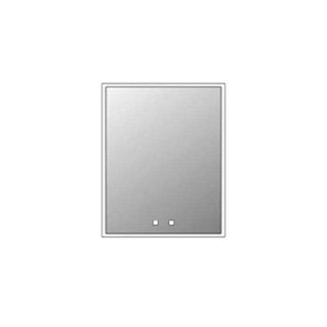 Madeli Vanguard Lighted Mirrored Cabinet , 23X29''-Right Hinged-Surface Mount, Matte Black Side Kit - Lumen Touch+, Dimmer-Defogger-2700/4000 Kelvin