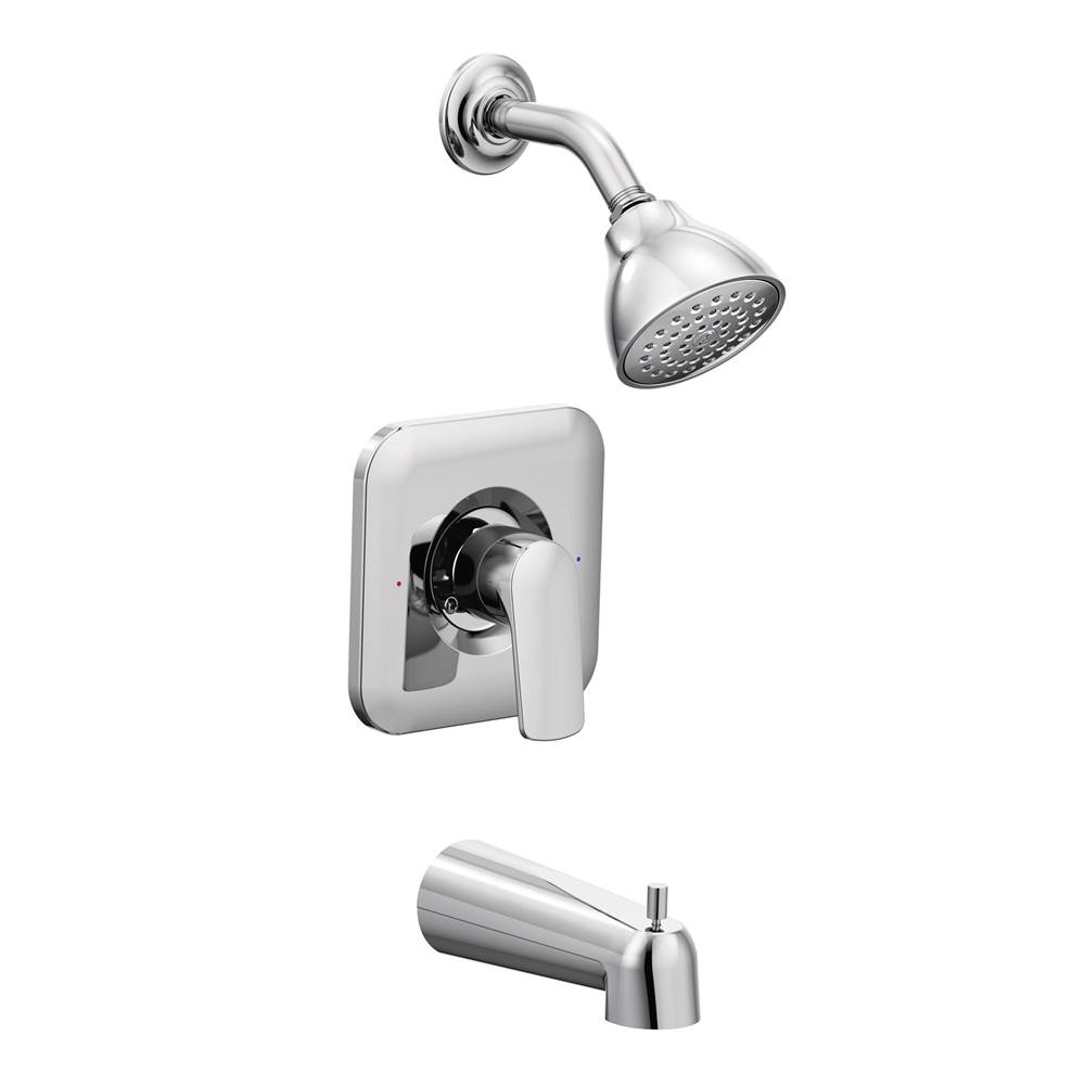 Moen Rizon Single-Handle 1-Spray Posi-Temp Tub and Shower Faucet Trim Kit in Chrome (Valve Sold Separately)