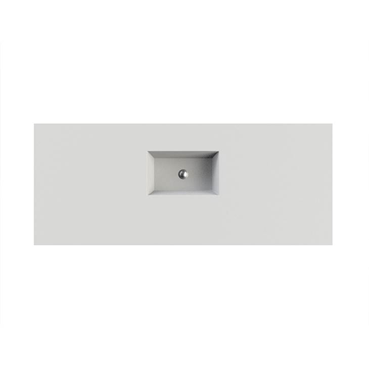 MTI Baths Petra 9 Sculpturestone Counter Sink Double Bowl Up To 38'' - Matte Biscuit