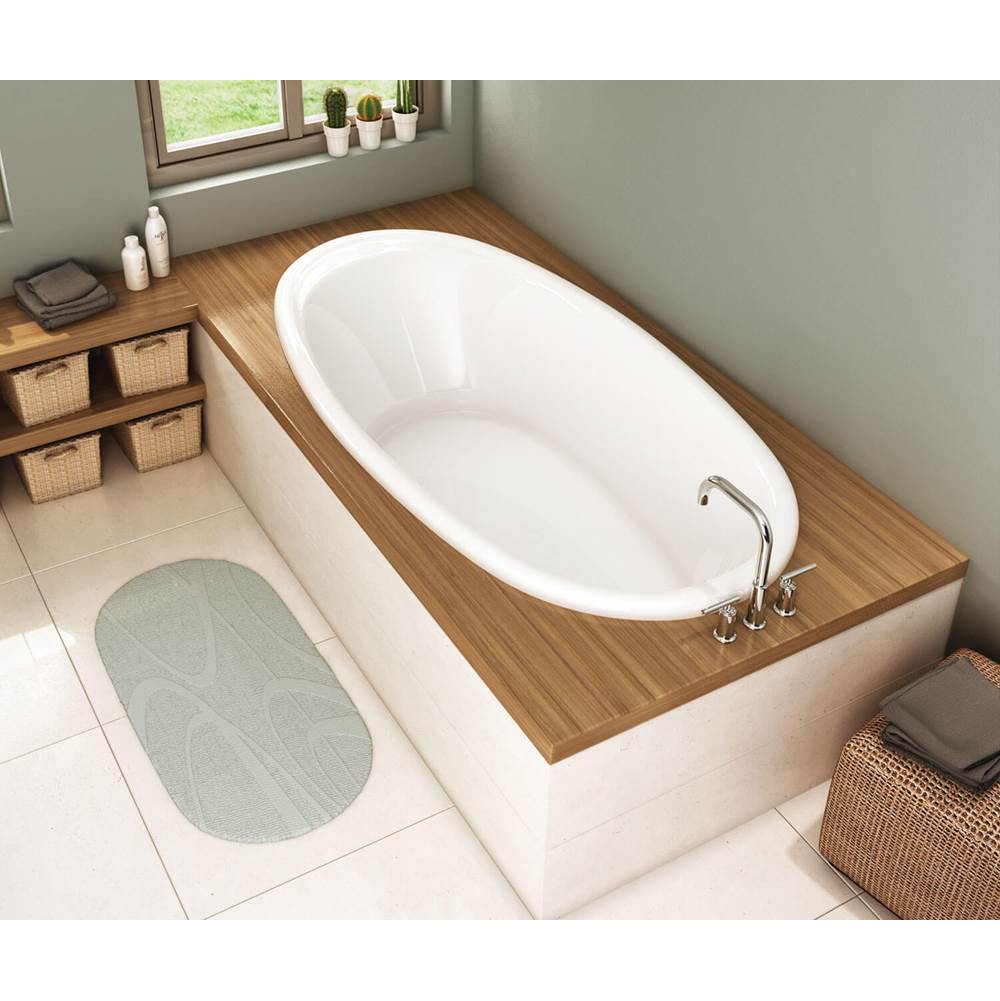 Maax Saturna 6036 Acrylic Drop-in Center Drain Combined Whirlpool & Aeroeffect Bathtub in White