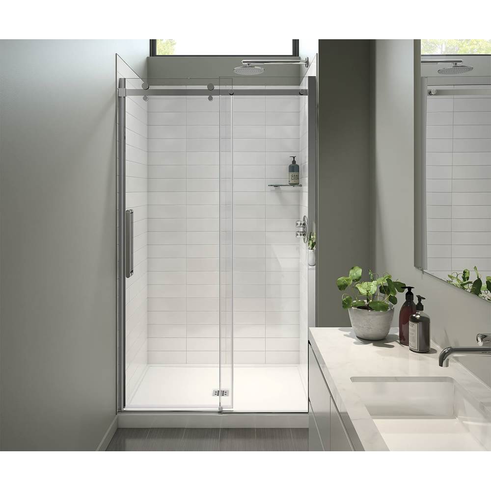 Maax Halo Pro 44 1/2-47 x 78 3/4 in. 8mm Sliding Shower Door for Alcove Installation with Clear glass in Chrome