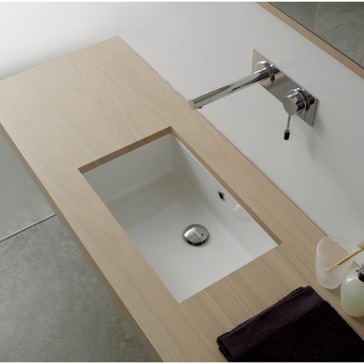 Nameeks 22 Inch Rectangular Ceramic Undermount Sink