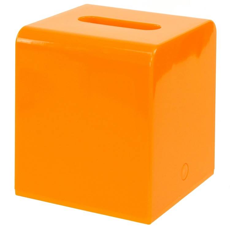 Nameeks Square Orange Tissue Box Cover of Thermoplastic Resins