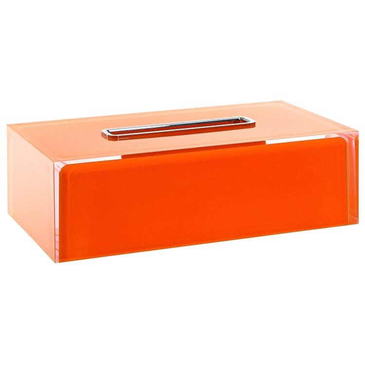 Nameeks Thermoplastic Resin Square Tissue Box Cover in Orange Finish