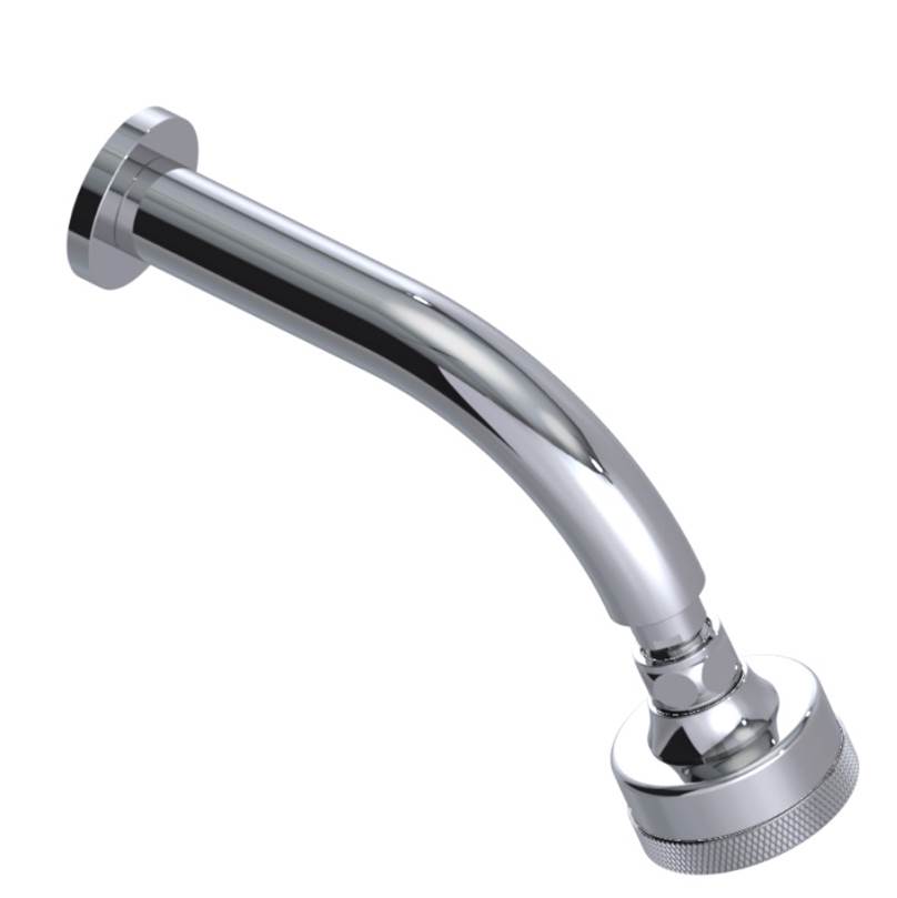 Rubinet 3 Function Shower Head With Wall Mount 8'' Shower Arm And Flange