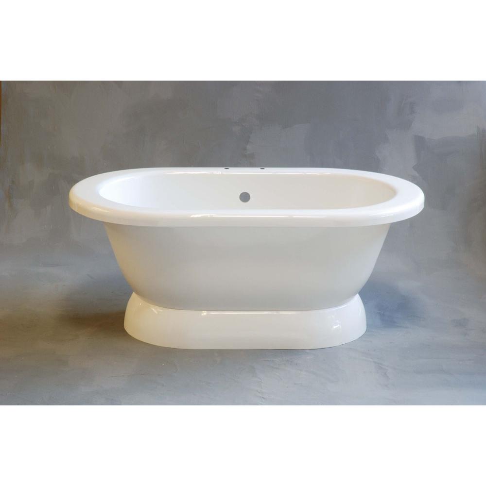 Strom Living P0775 The Sonoma 5'' Acrylic Dual Tub On Pedestal With 7'' C