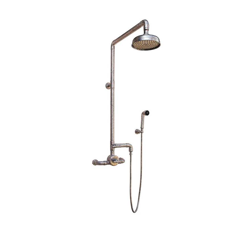 Sonoma Forge Waterbridge Exposed Thermostatic Shower System Model 950 (10-3/4'' Spread, Center To Center) With 8'' Rainhead & Handshower