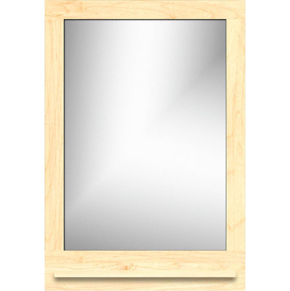 Strasser Woodenworks 24 X 4.5 X 33.5 Framed Mirror Non-Bev Square Nat Maple W/Shf