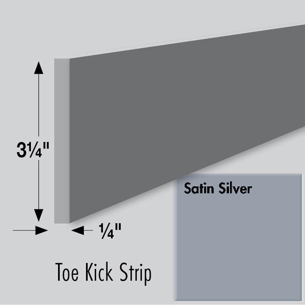 Strasser Woodenworks 3.25 X .25 X 84 Toe Kick Strip Sat Silver