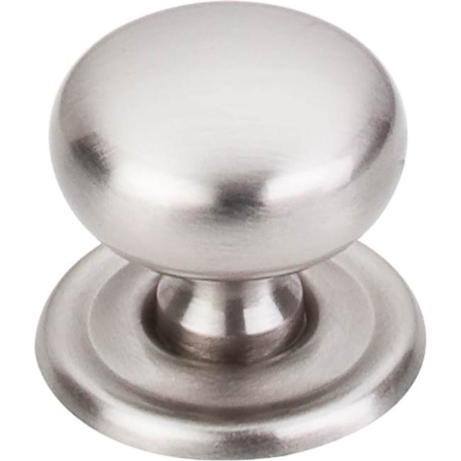 Top Knobs Victoria Knob 1 1/4 Inch w/Backplate Brushed Satin Nickel