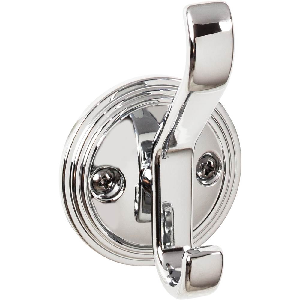 Top Knobs Reeded Hook 3 1/8 Inch Polished Chrome