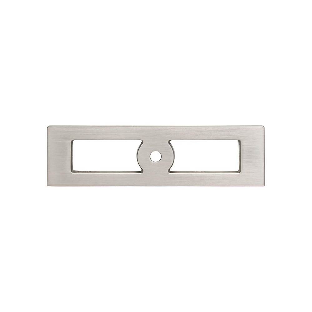 Top Knobs Hollin Knob Backplate 3 3/4 Inch Brushed Satin Nickel
