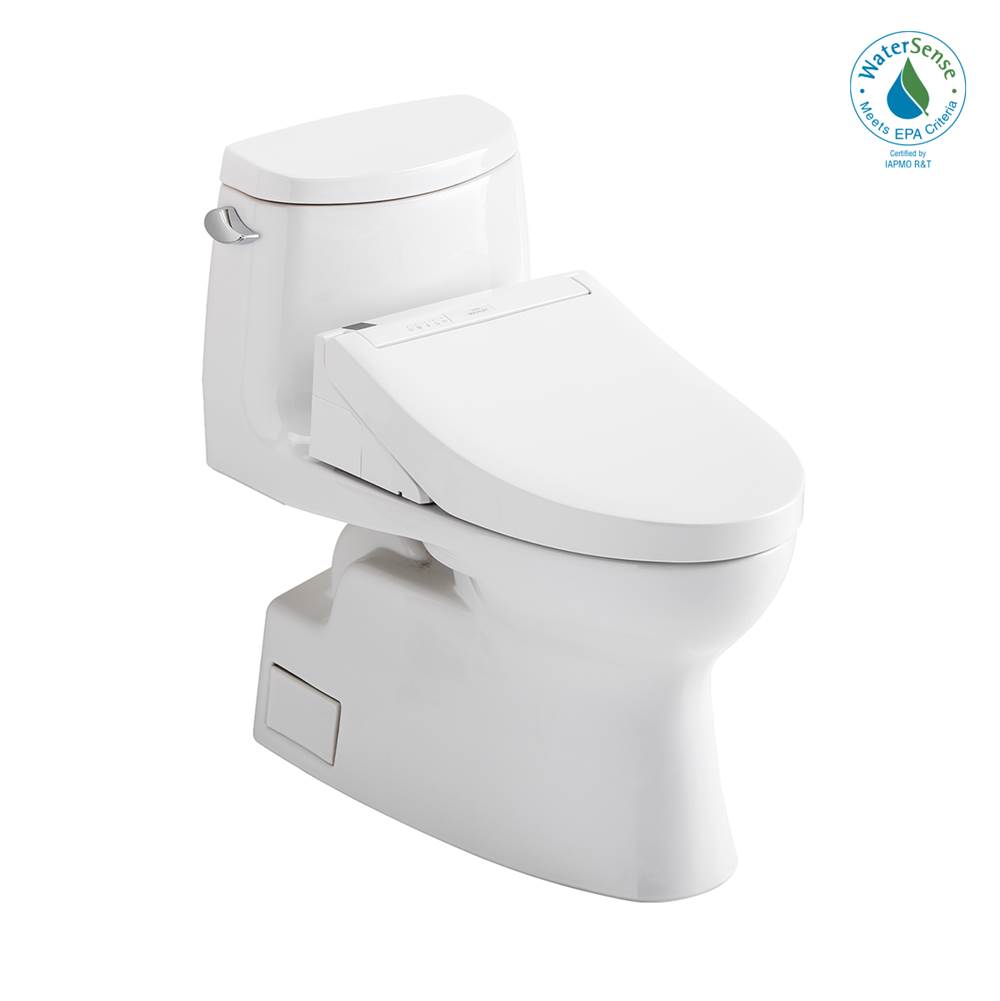 TOTO Toto® Washlet+® Carlyle® II One-Piece Elongated 1.28 Gpf Toilet And Washlet+® C5 Bidet Seat, Cotton White